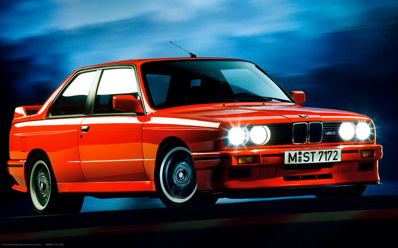 Red BMW M3 sports car