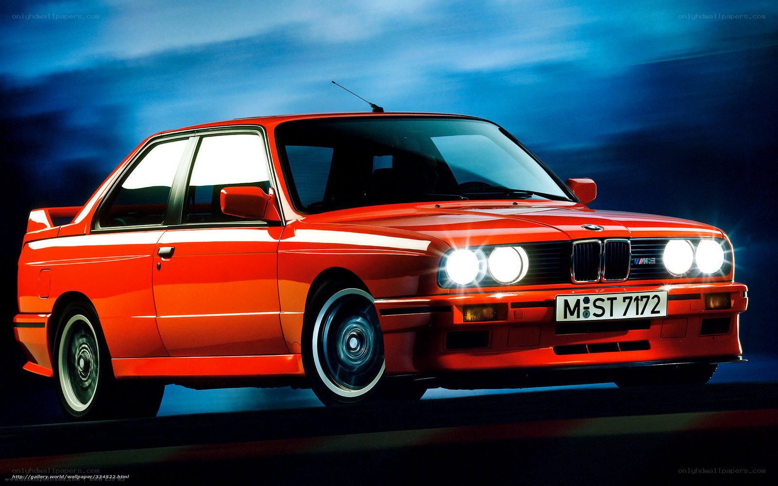 Red BMW M3 sports car