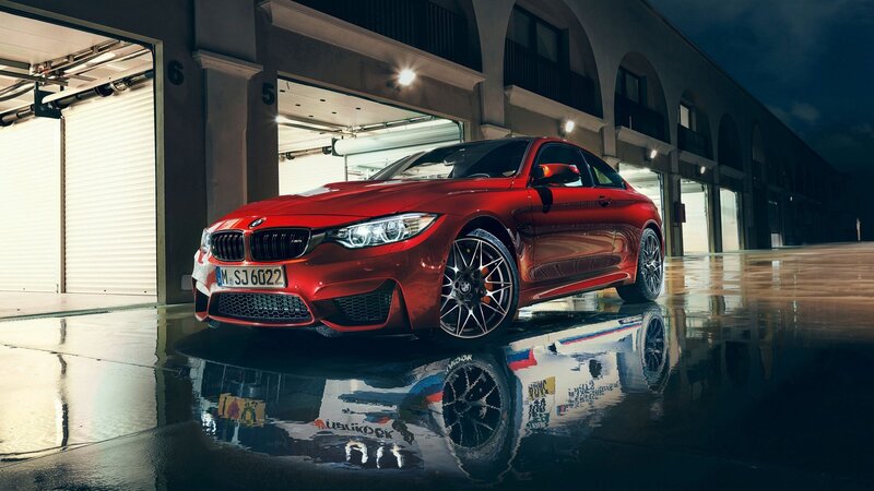 Red Bmw M4 Coupe — Dramatic, Night, Photograph, Car