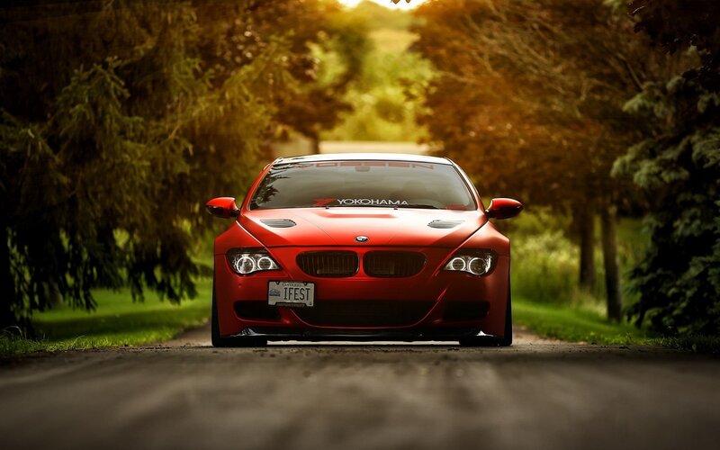 Red BMW M6 Car — Dramatic