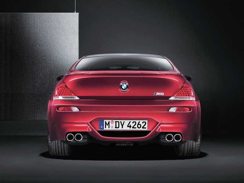 Red BMW M6 Coupe — Dramatic, Photograph, Car, License Plate, Exhaust