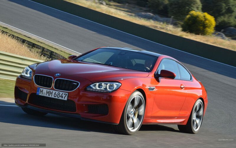 Red BMW M6 Coupe — Dynamic, Afternoon, Photograph, Car, Racetrack, Road