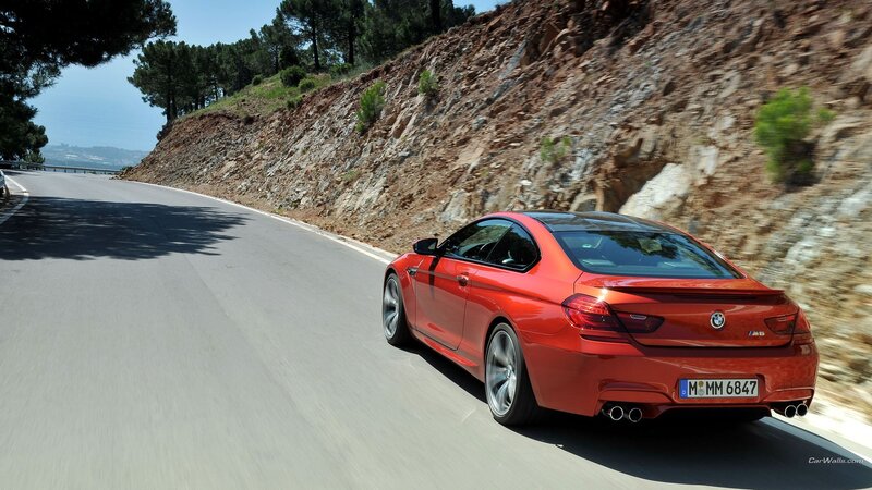 Red BMW M6 Coupe — Dynamic, Afternoon, Photograph, Car, Road, Hillside, Gray