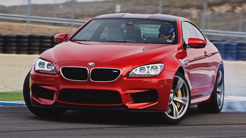Red BMW M6 Coupe — Dynamic, Afternoon, Photograph, Driver, Race Track, Tires