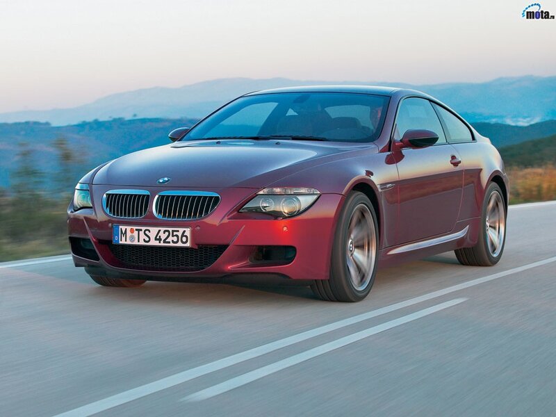 Red BMW M6 Coupe — Maroon, Dynamic, Sunset