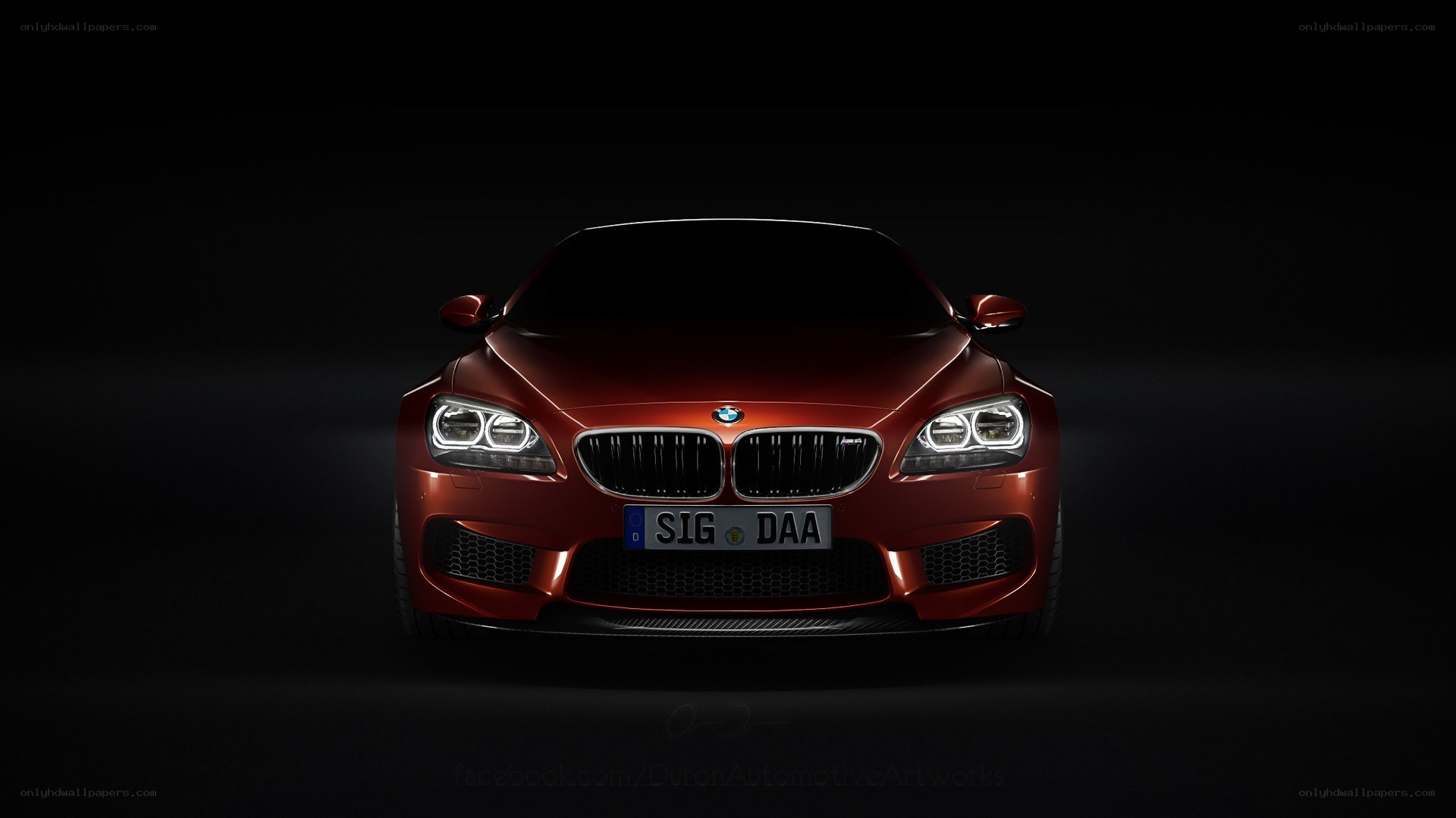 red bmw m6 front view