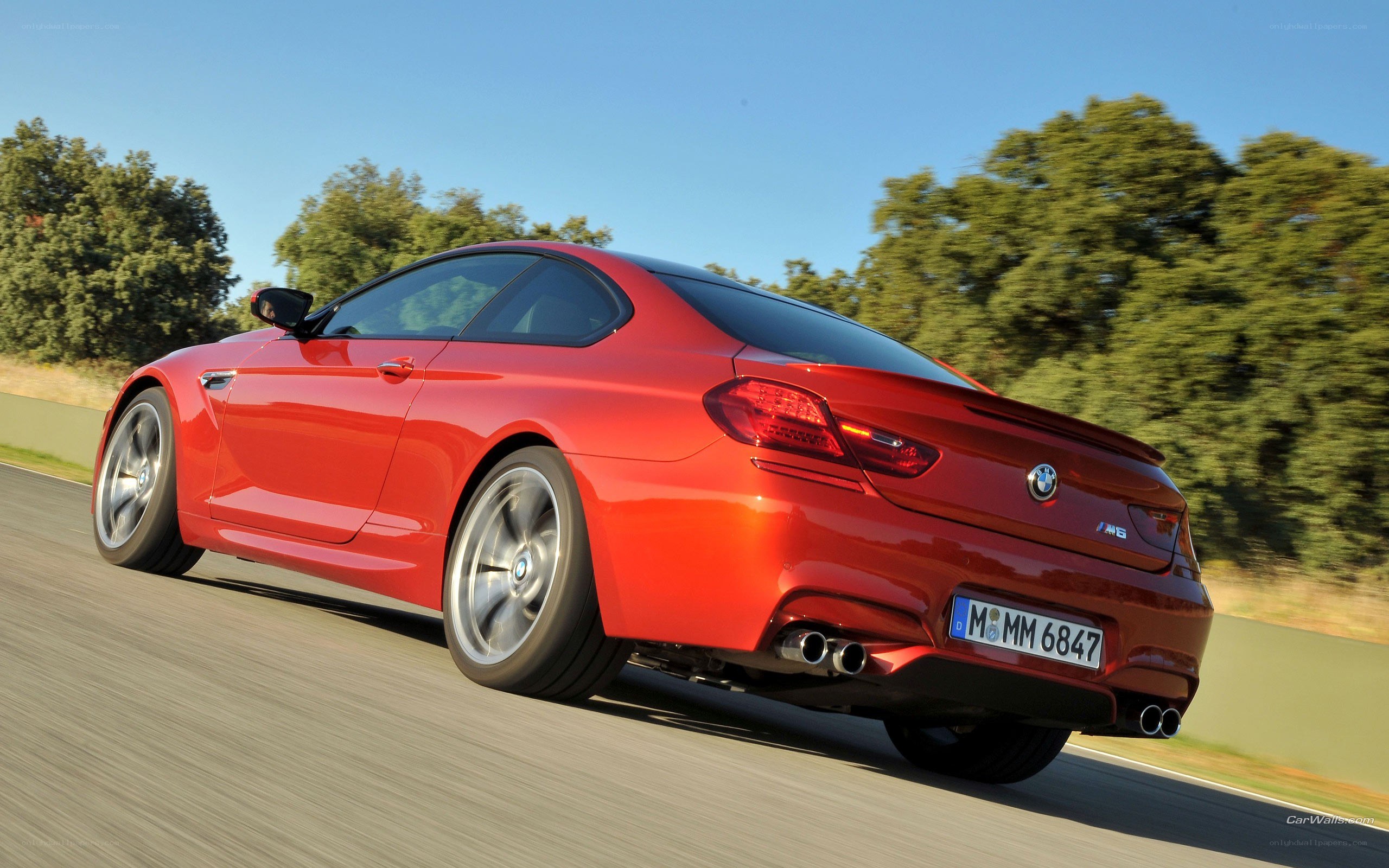 red bmw m6 in motion