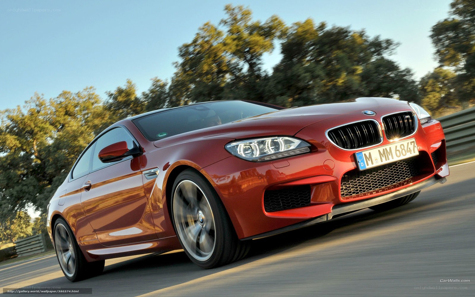 red bmw m6 in motion
