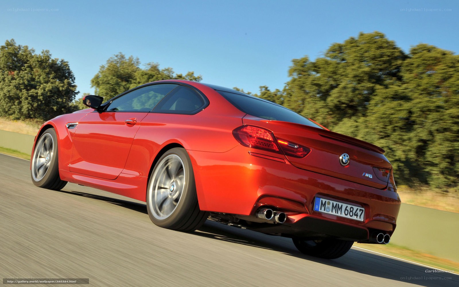 red bmw m6 in motion