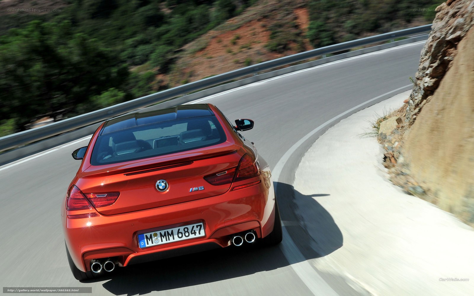 red bmw m6 on winding road