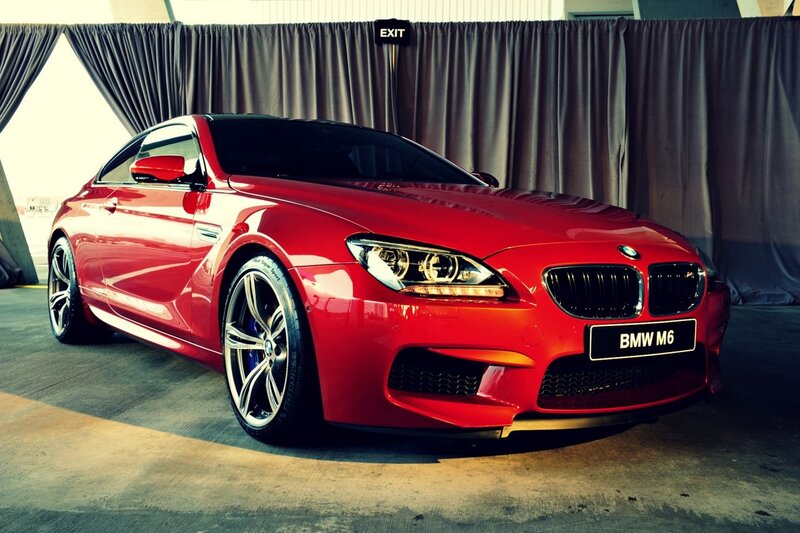 Red BMW M6 sports car
