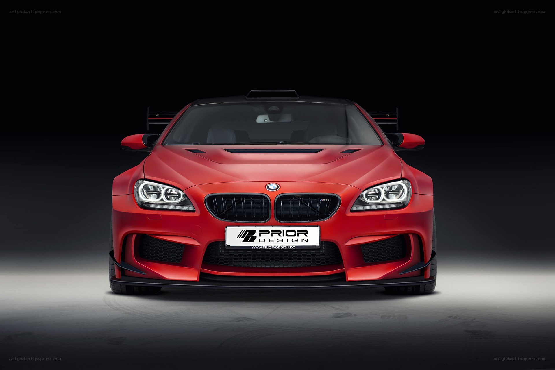 Red BMW M6 with Prior Design Kit