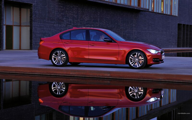 Red Bmw Sedan — Dramatic, Night