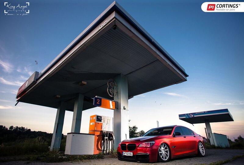 Red Bmw Sedan — Dramatic