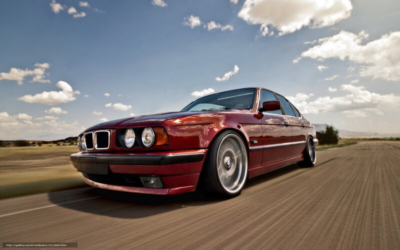 Red BMW Sedan — Dynamic, Afternoon, Photograph, Car
