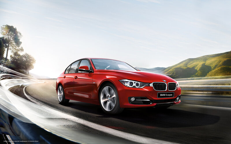 Red Bmw Sedan — Dynamic, Afternoon, Photograph