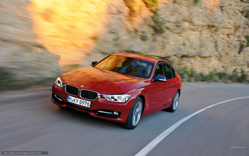 Red BMW Sedan — Dynamic, Sunset