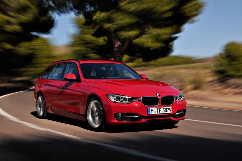 Red BMW Station Wagon — Dynamic