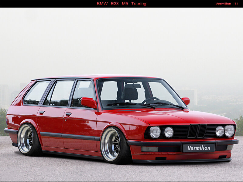 Red BMW Station Wagon
