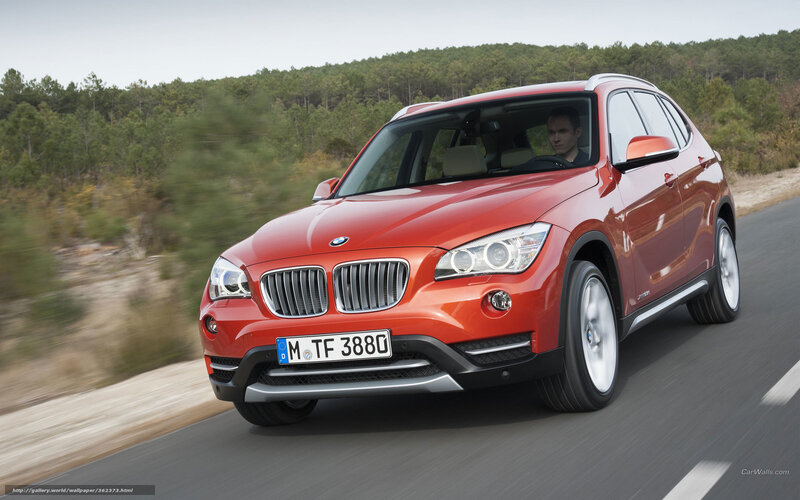 Red Bmw Suv — Dynamic, Afternoon