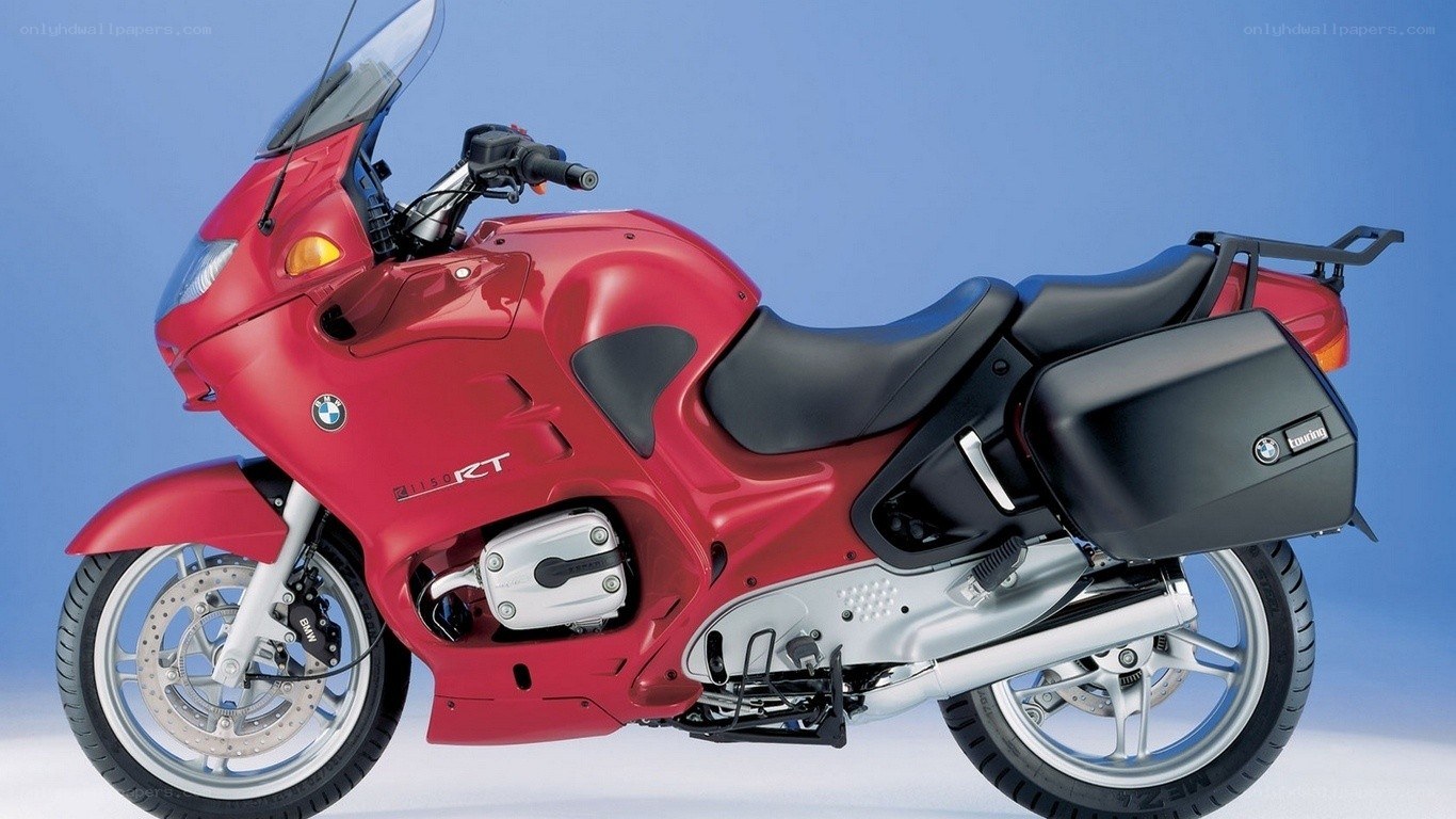 red bmw touring motorcycle