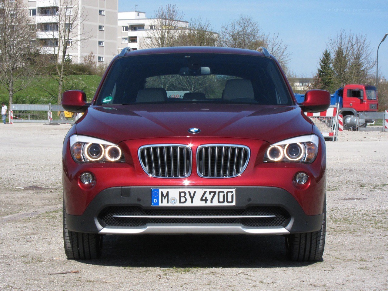 Red BMW X1 SUV