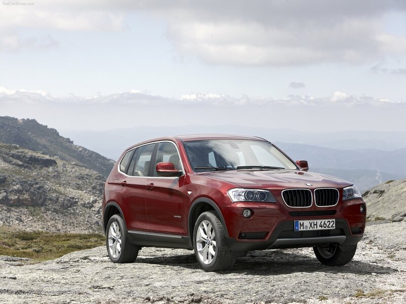 Red Bmw X3 Suv — Dramatic, Afternoon, Photograph
