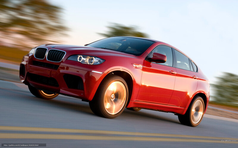 Red BMW X6 in Motion — Dynamic