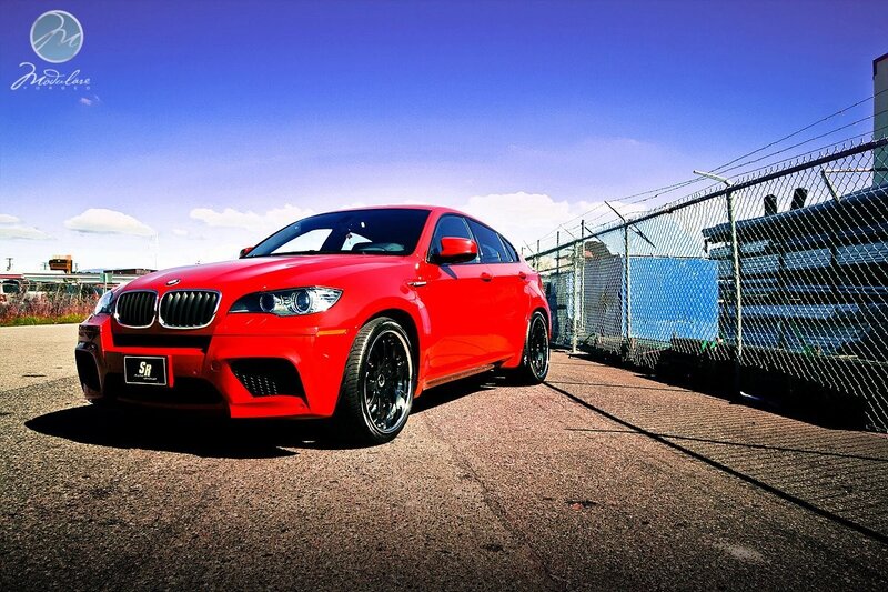Red Bmw X6m — Dramatic