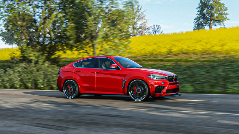 Red Bmw X6m