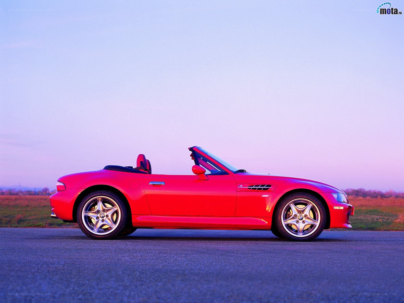 Red BMW Z3 convertible