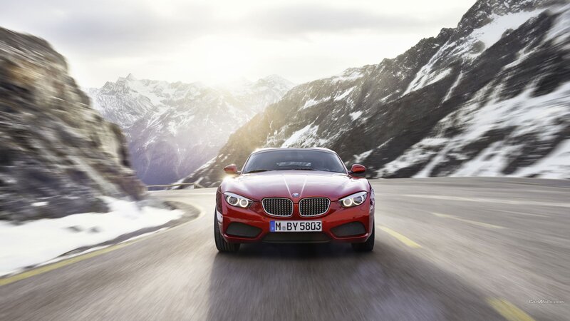 Red Bmw Z4 Car — Dynamic, Winter