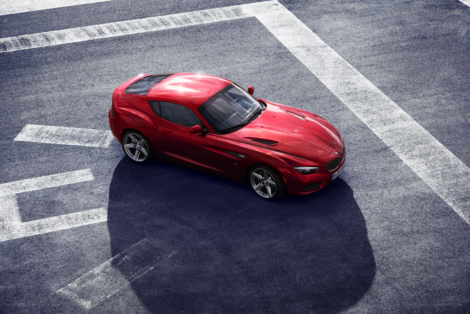 Red BMW Z4 on asphalt