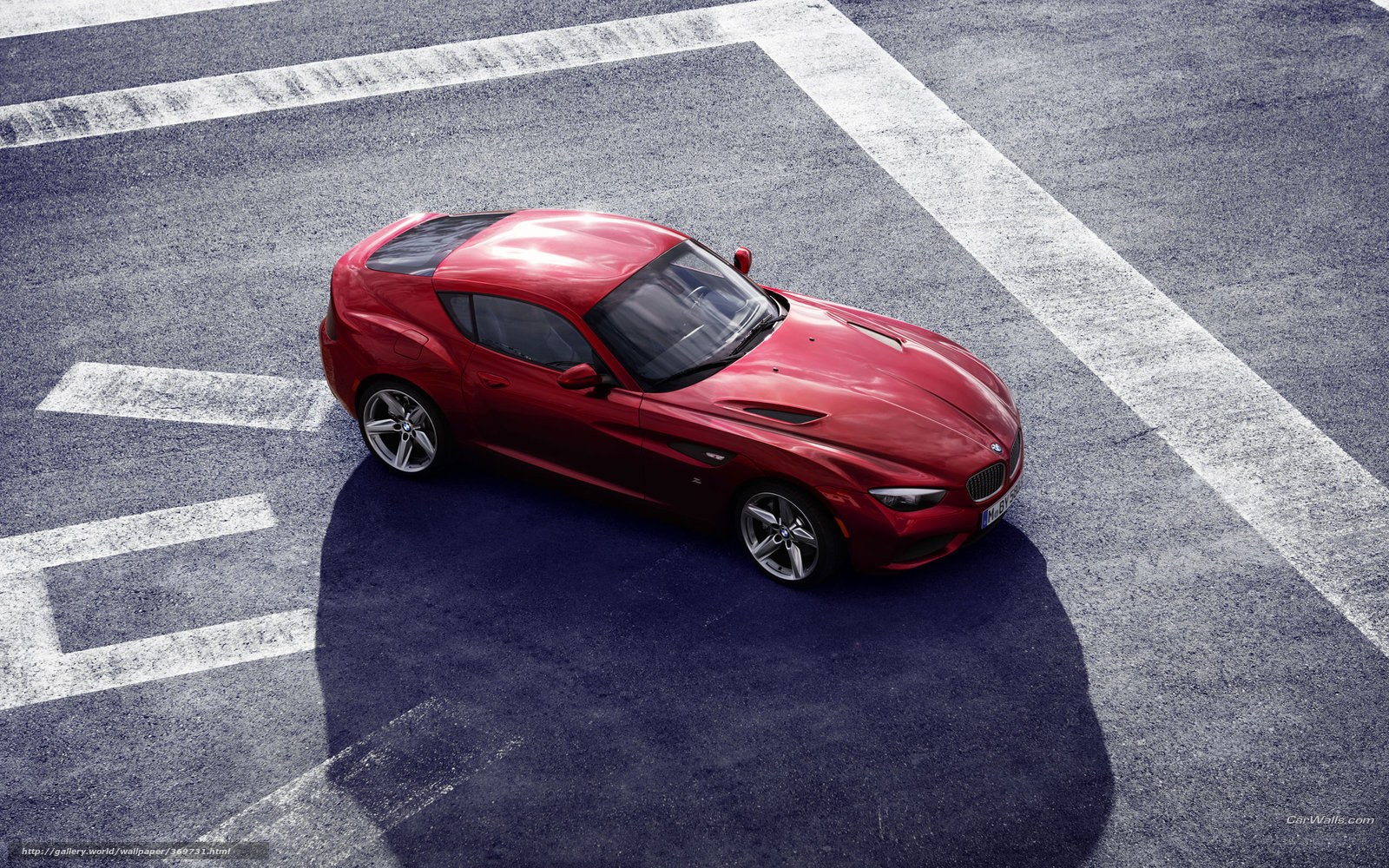 Red BMW Z4 on asphalt