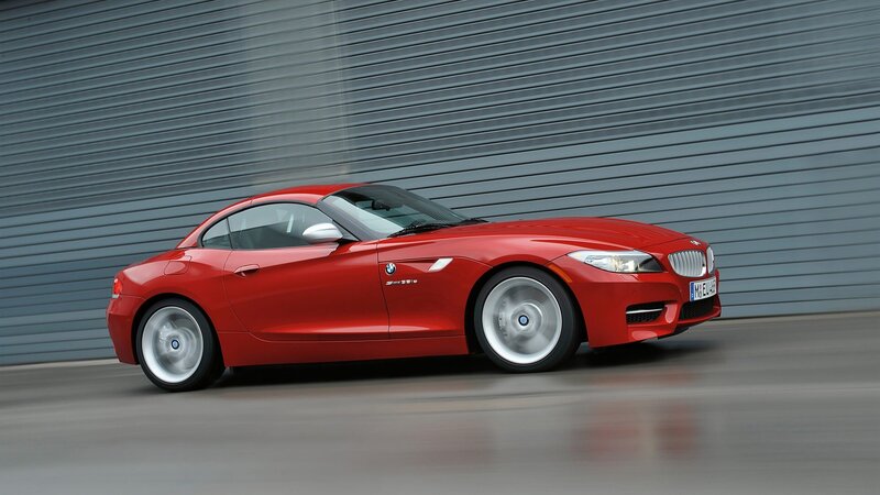 Red BMW Z4 sports car
