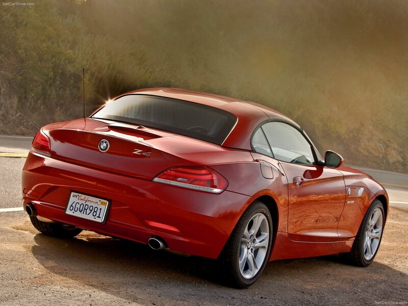 Red BMW Z4 sports car