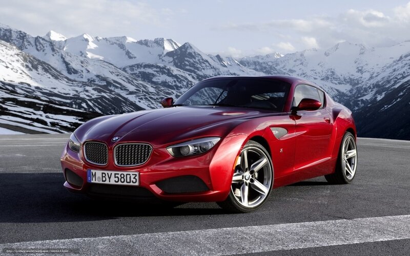 Red Bmw Z9 Coupe — Dramatic, Winter, Photograph