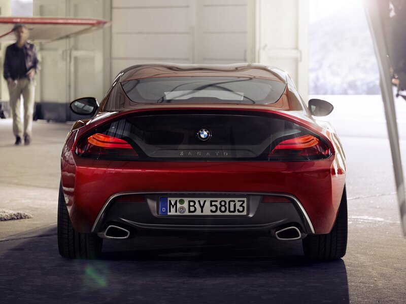Red BMW Zagato car rear view