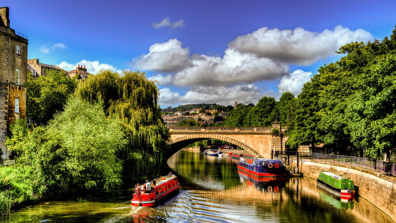Red Boat on Canal
