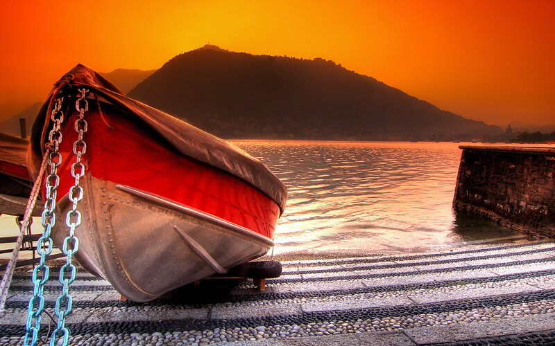 Red Boat on Dock