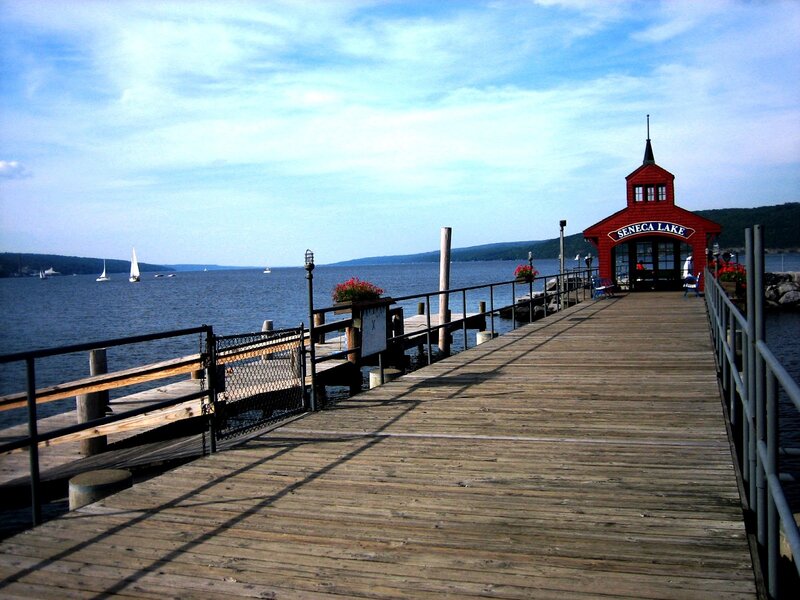 Red Boathouse on Dock