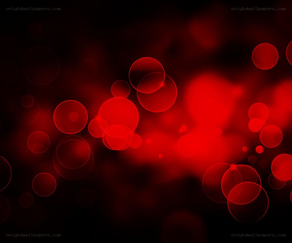 Red bokeh circles abstract