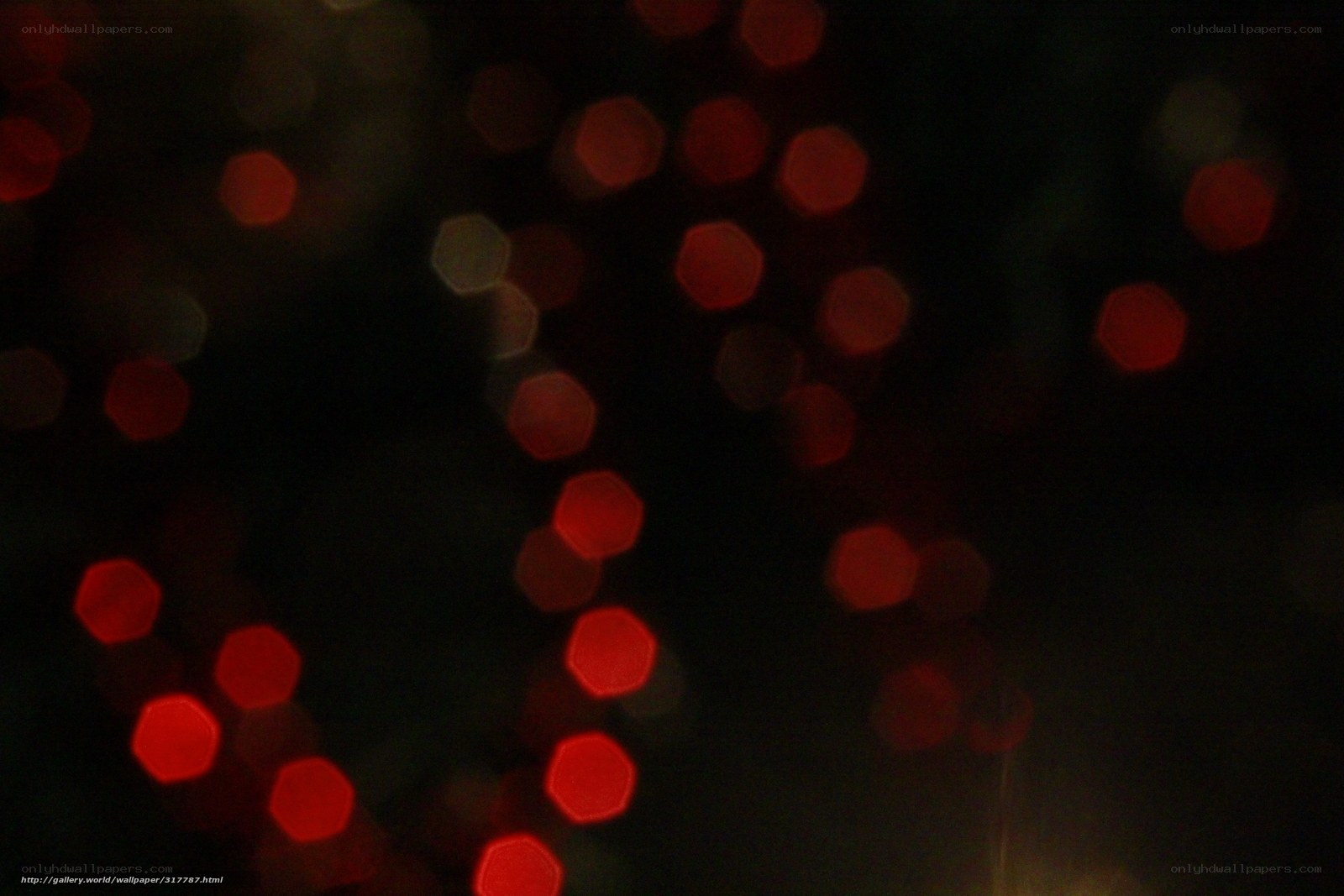 Red bokeh lights at night