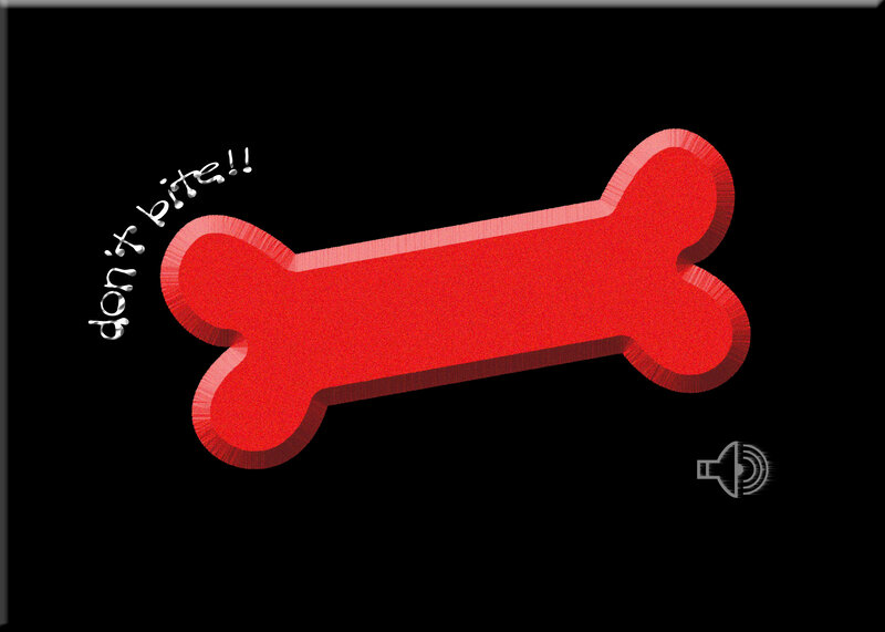 red bone with warning text