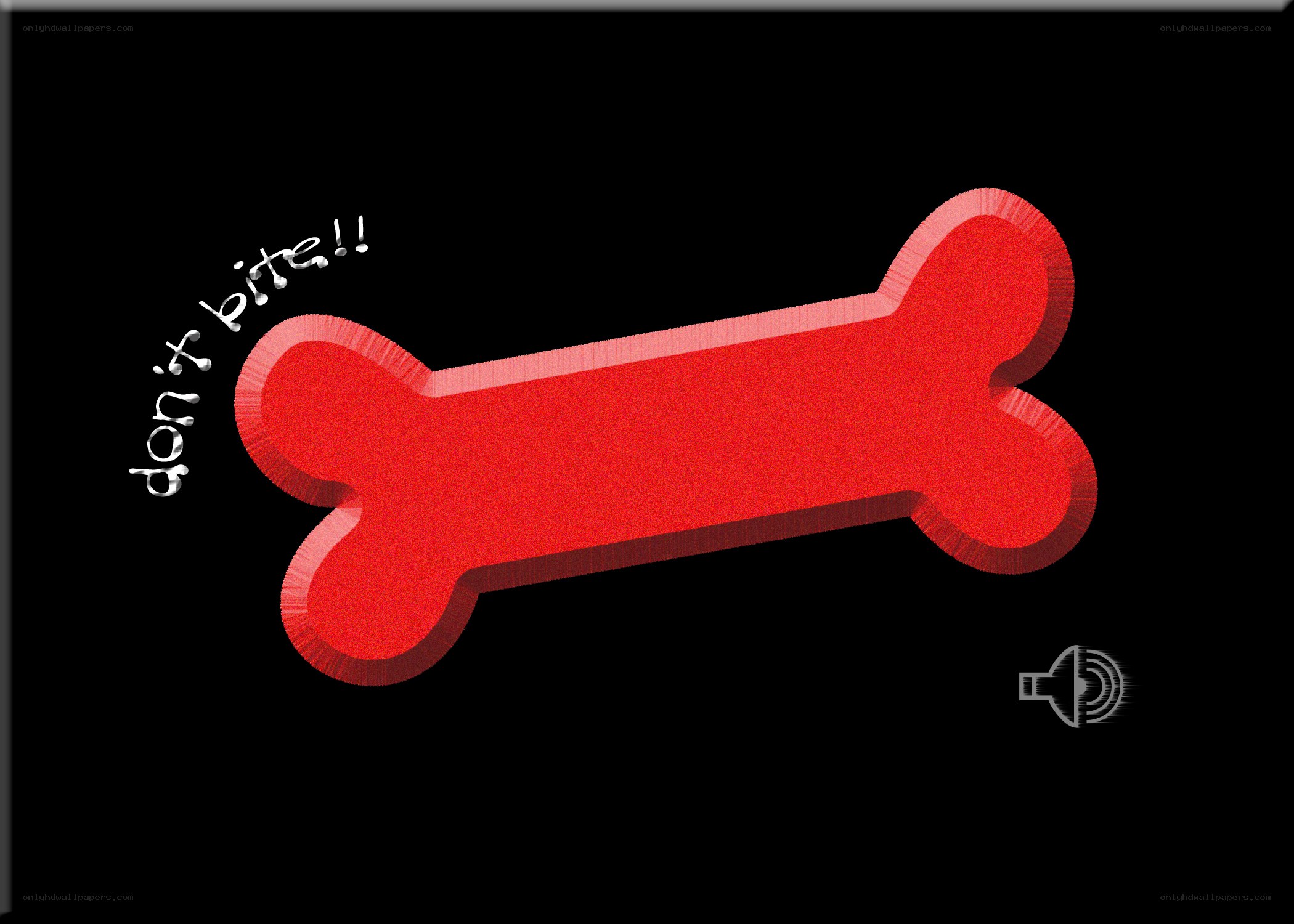 red bone with warning text