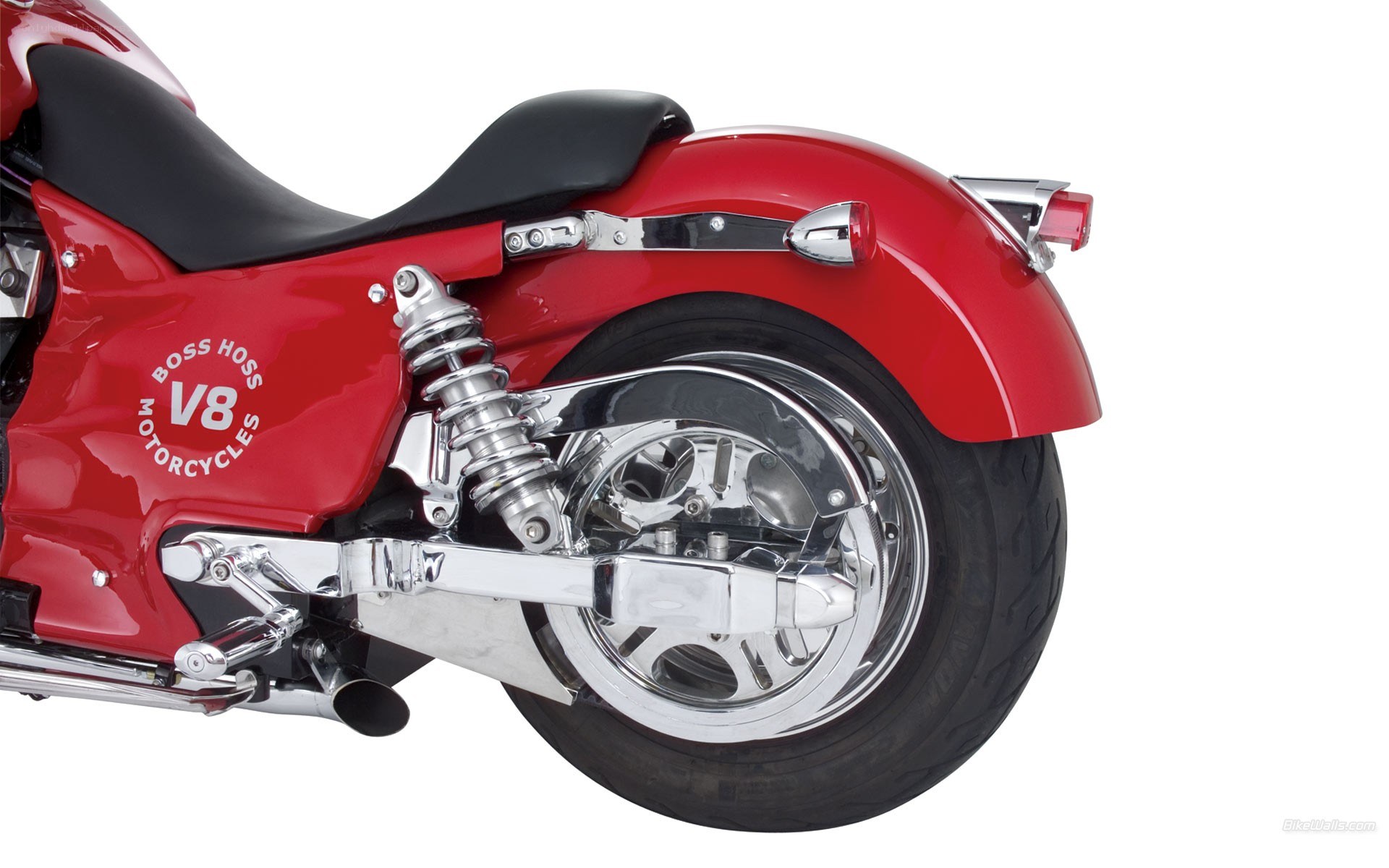 red boss hoss v8 motorcycle