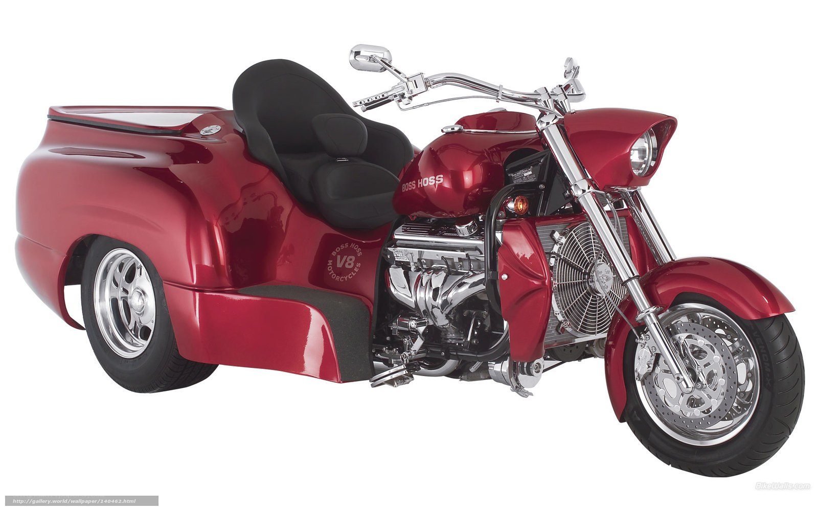 Red Boss Hoss V8 trike