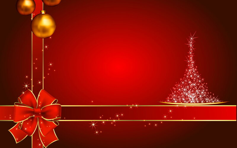 Red Bow and Ornaments