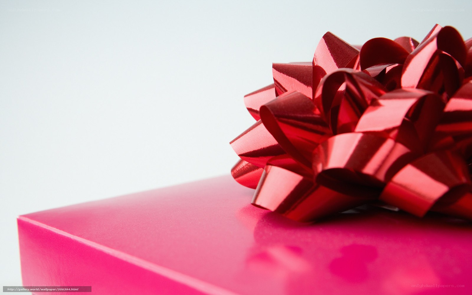 Red bow on gift box