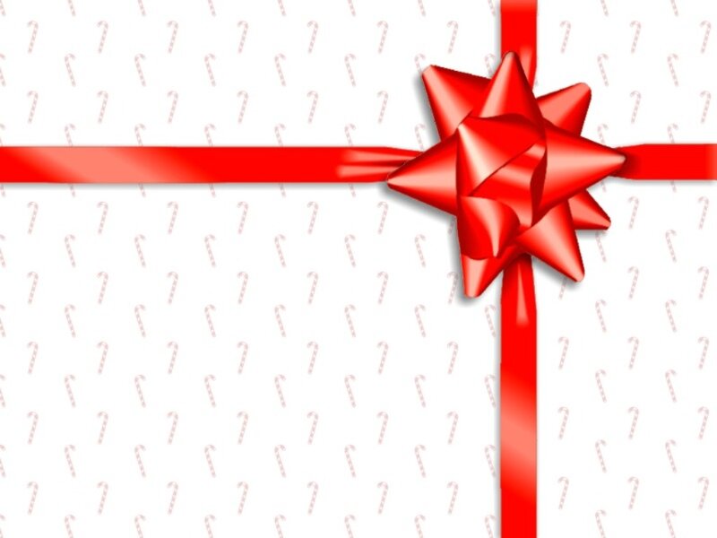 Red Bow on Gift — Festive